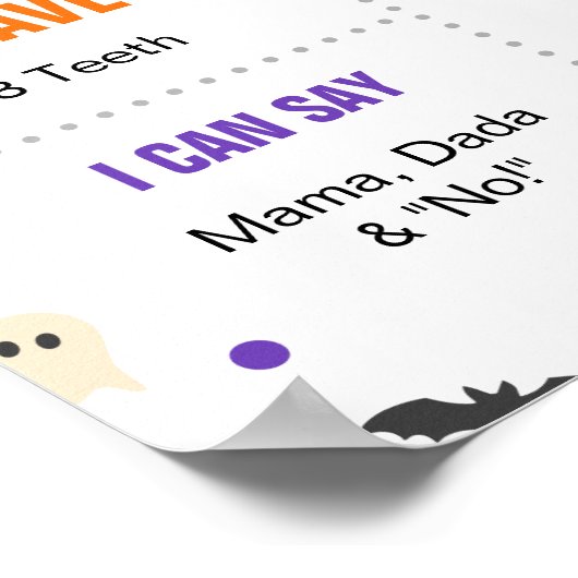 ハロウィン不気味紙吹雪の最初の誕生日ポスター ポスター (角)