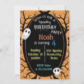 ハロウィン不気味衣装バースデーパーティー 招待状 (正面)