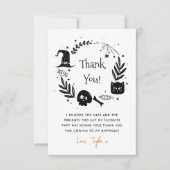 ハロウィン不気味誕生日ありがとう サンキューカード (正面)