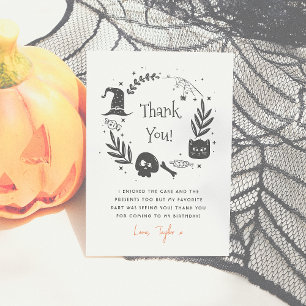 ハロウィン不気味誕生日ありがとう サンキューカード