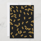 ハロウィン不気味誕生日ガール金ゴールドカボチャパーティー 招待状 (裏面)