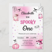 ハロウィン不気味誕生日ガール 招待状 (正面)