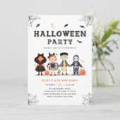 ハロウィン不気味誕生日キッズパーティー 招待状 (スタンド正面)