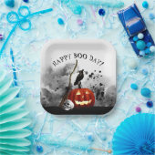 ハロウィン不気味誕生日パンプキンカウスカル ペーパープレート (パーティー)