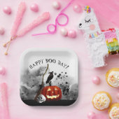 ハロウィン不気味誕生日パンプキンカウスカル ペーパープレート (パーティー)