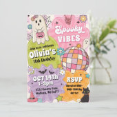 ハロウィン不気味誕生日パーティーの招待状 招待状 (スタンド正面)