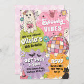 ハロウィン不気味誕生日パーティーの招待状 招待状 (正面/裏面)