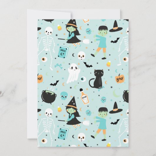 ハロウィン不気味誕生日パーティーへの招待 招待状 (裏面)