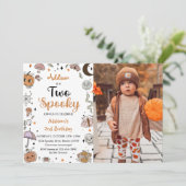 ハロウィン不気味誕生日パーティー写真2枚 招待状 (スタンド正面)