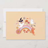 ハロウィン不気味誕生日写真70sレトロヴィンテージ 招待状 (裏面)