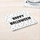 ハロウィン不気味間の小さなクモ スクエアペーパーコースター (アングル)