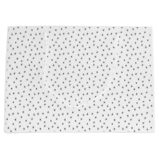 ハロウィン不気味間の小さなクモ ラージペーパーバッグ (正面)