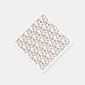 ハロウィン不気味顔パターン スタンダードカクテルナプキン (角)