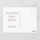 ハロウィン不気味黒白の怖い目 ポストカード (裏面)