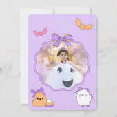 ハロウィン不気味2回目の誕生日フォト招待状 招待状 (裏面)