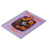 ハロウィン不気味：ウィッチスマイルとカボチャ ノートブック (左側)