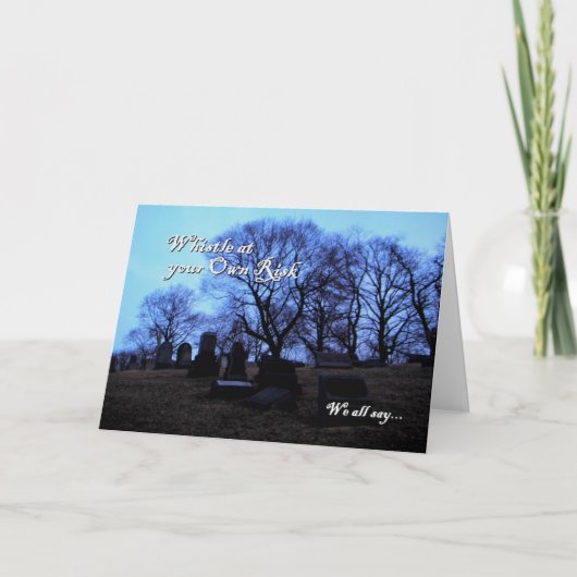 ハロウィン不気味 – 全米の墓地 カード (正面)