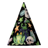 ハロウィン不気味:暗い手書きパターン。 パーティーハット (裏面)