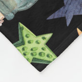 ハロウィン不気味：暗い手書きパターン。 フリースブランケット (角)