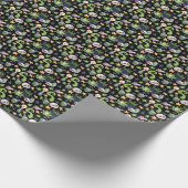 ハロウィン不気味：暗い手書きパターン。 ラッピングペーパー (角)