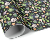 ハロウィン不気味：暗い手書きパターン。 ラッピングペーパー (ロールコーナー)