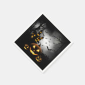 ハロウィン不気味- Pumpkins Gray Moon - All Opt スタンダードカクテルナプキン (角)