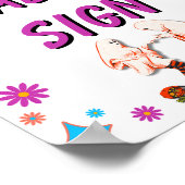 ハロウィン不気味Groovyパーティーテーブルシンボルや象徴 ポスター (角)