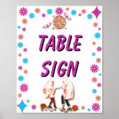 ハロウィン不気味Groovyパーティーテーブルシンボルや象徴 ポスター (正面)