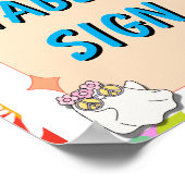 ハロウィン不気味Groovyパーティーテーブルシンボルや象徴 ポスター (角)