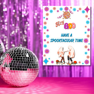 ハロウィン不気味Groovyパーティー歓迎ポスター ポスター