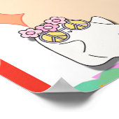 ハロウィン不気味Groovyパーティー歓迎ポスター ポスター (角)