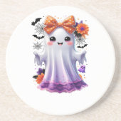 ハロウィン不気味Tシャツ – おもしろい&ホラーTシャツ コースター (正面)