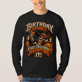ハロウィン仕様のスケルトンの誕生日 Tシャツ