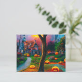 ハロウィン付き気味悪い家 シーズンポストカード (スタンド正面)