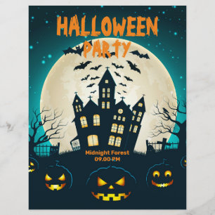 ハロウィン仮装パーティー 招待状 編集可能 チラシ