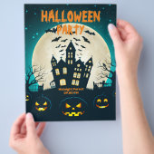 ハロウィン仮装パーティー 招待状 編集可能 チラシ (手)