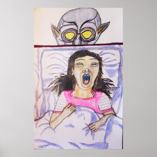 ハロウィン何かがベッドの下にある ポスター (正面)