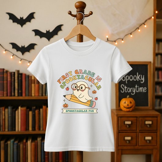 ハロウィン先生へのギフト オバケと鉛筆 Tシャツ