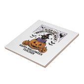 ハロウィン先生猫ビンテージパンプキン教室マ タイル (側面)