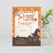 ハロウィン先生謝意ギフトカードホルダー シーズンカード (スタンド正面)