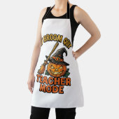 ハロウィン先生Tシャツ おもしろい箒トラブルデザイン エプロン (インサイチュ)