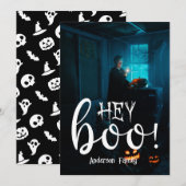 ハロウィン写真 こんにちはブー! シーズンカード (正面/裏面)