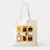 ハロウィン切手コレクション – かわいい怖いI トートバッグ (裏面)