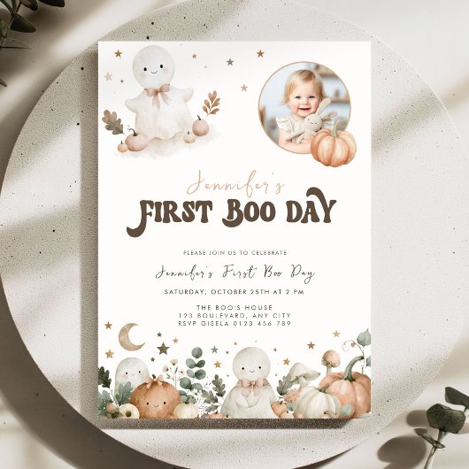 ハロウィン初めましての日 お誕生日おめでとう1歳 招待状