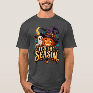 ハロウィン到来!カボチャと幽霊Tシャツ Tシャツ