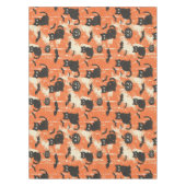 ハロウィン動揺してブラックキャットカボチャ模様 テーブルクロス (正面)