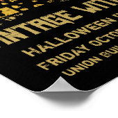 ハロウィン動揺してヴィンテージウィッチレトロサンセット ポスター (角)