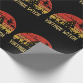 ハロウィン動揺してヴィンテージウィッチレトロサンセット ラッピングペーパー (角)