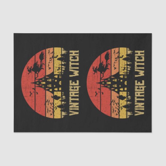 ハロウィン動揺してヴィンテージウィッチレトロサンセット 薄葉紙 (正面)