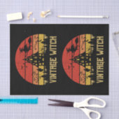 ハロウィン動揺してヴィンテージウィッチレトロサンセット 薄葉紙 (クラフト)